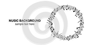 Music note music music background vector illustration black and white abstract